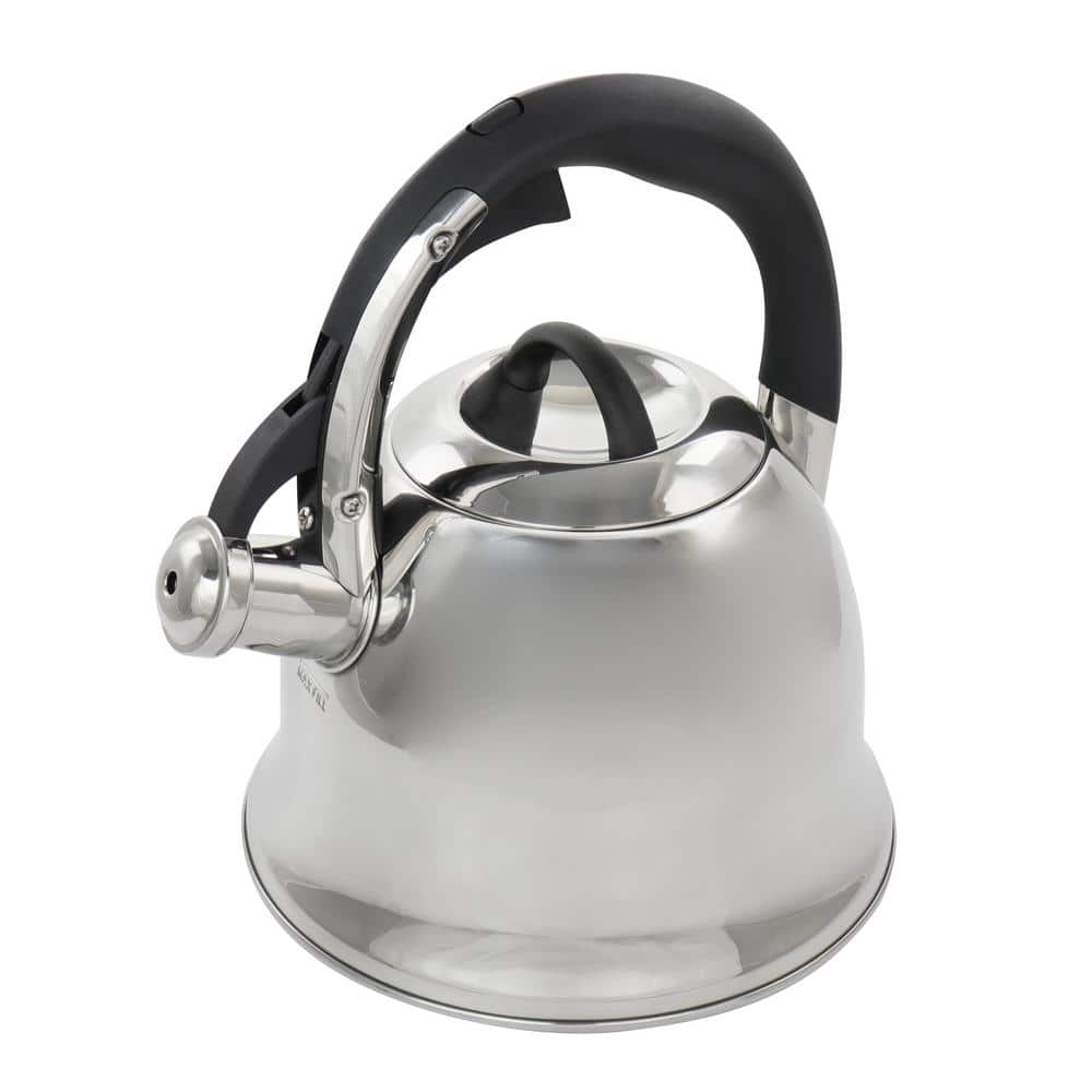 Mr. Coffee Carterton Stainless Steel Whistling Tea Kettle, 1.5 qt, Silver