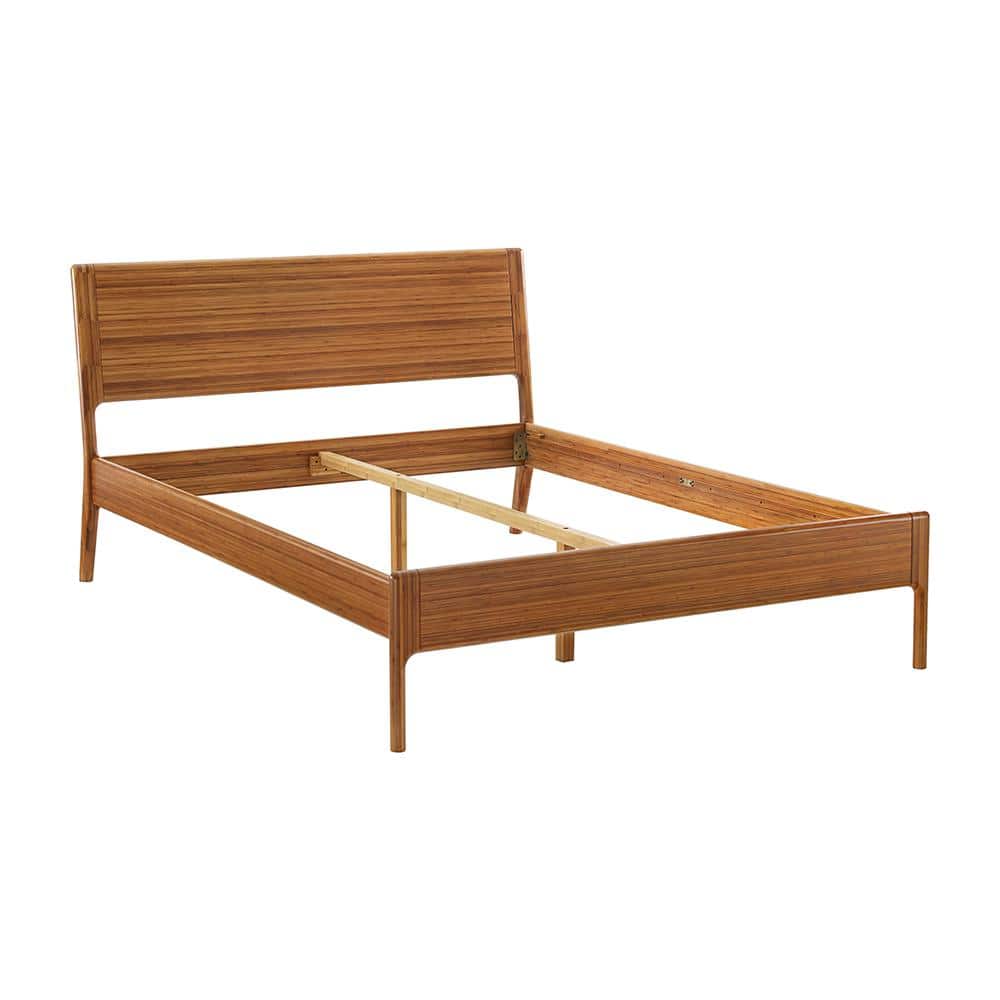 Ventura Amber King Platform Bed with Bamboo Frame and Metal Headboard