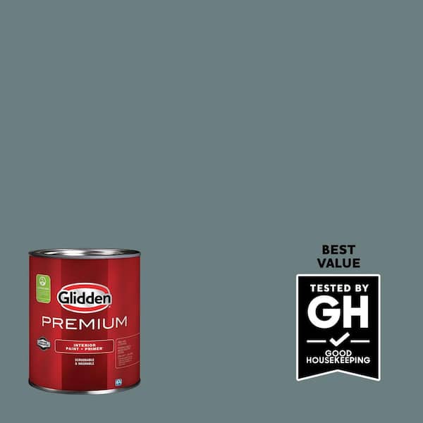 Glidden Premium 1 qt. PPG1034-6 Blue Blood Flat/Matte Interior Paint