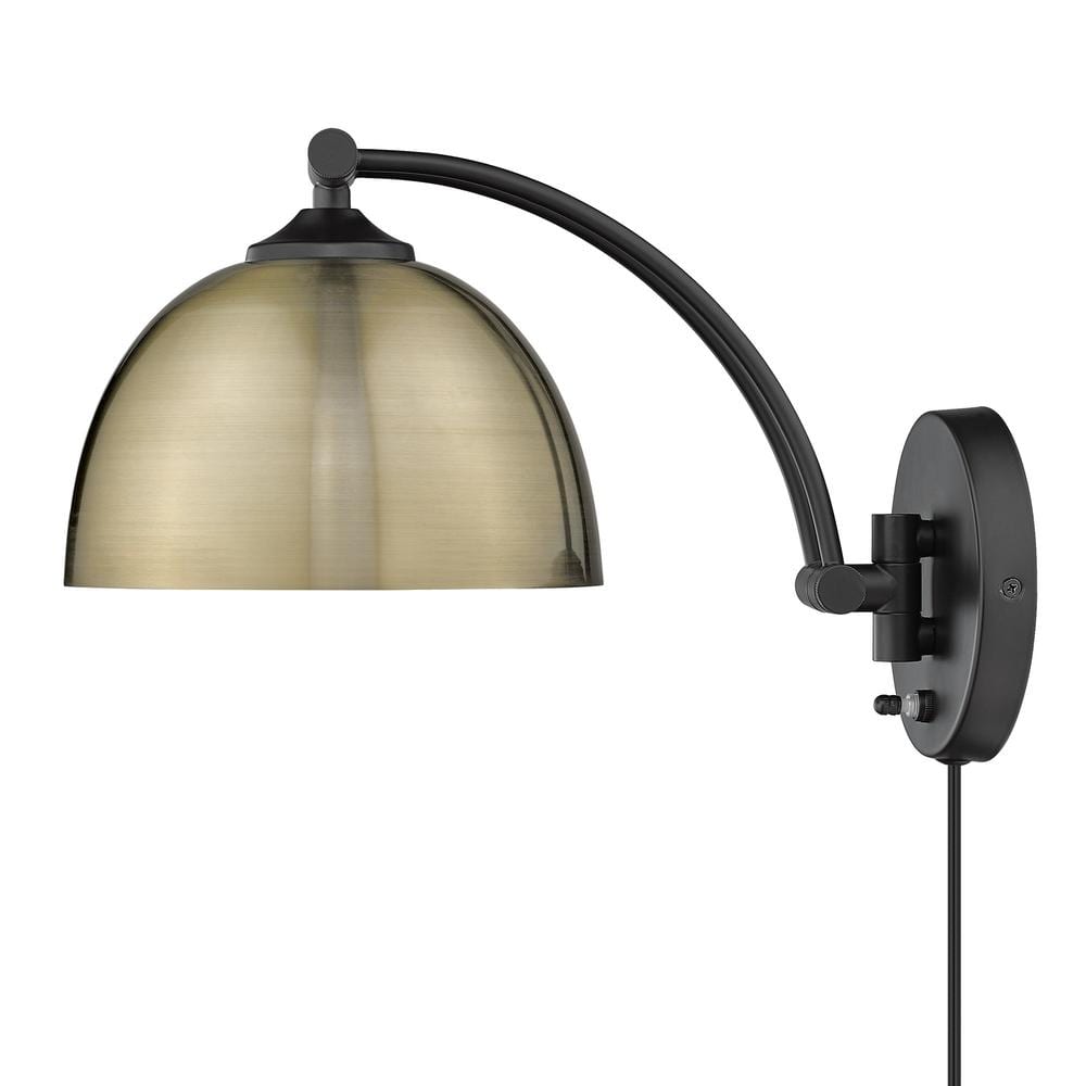 Black and Brass Adjustable Modern Wall Sconce