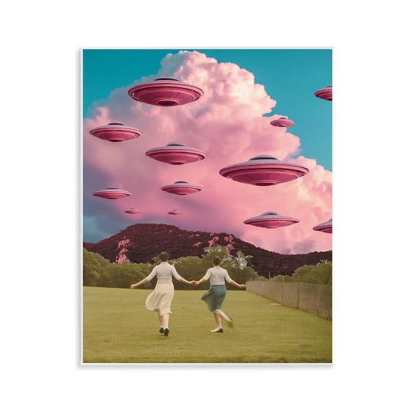 Stupell Industries Pick Me Alien Invasion by Mary Urban Unframed Fantasy Graphic Art Print 14 in. x 11 in.