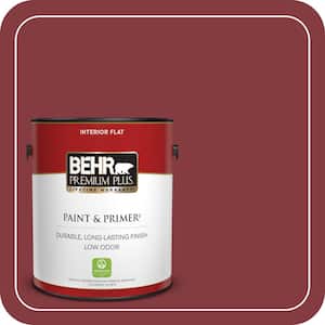 1 gal. #M140-7 Dark Crimson Flat Low Odor Interior Paint & Primer