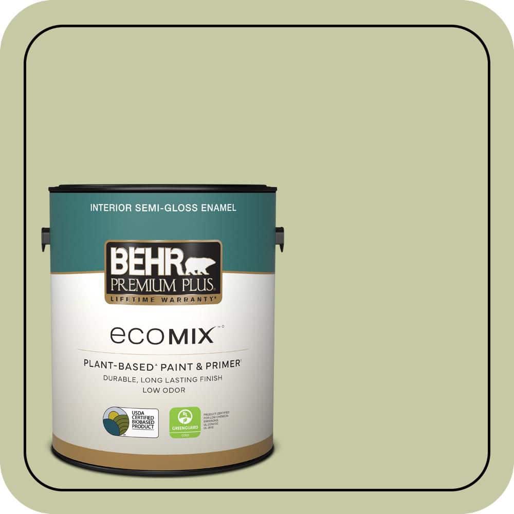 1 gal. #M350-3 Sap Green Semi-Gloss Enamel EcoMix Plant-Based Interior Paint & Primer price history on PriceWatchPro