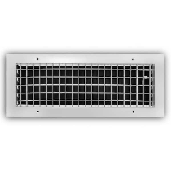 Everbilt 18 in. x 6 in. 1-Way Aluminum Adjustable Wall/Ceiling Register in White