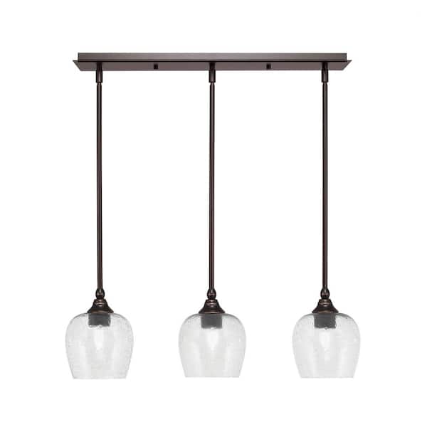 Livingston 100-Watt 3-Light Dark Granite Shaded Pendant Livingston 100-Watt 3-Light Dark Granite Shaded Pendant
