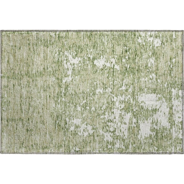 Addison Rugs Mayfield Premium Machine Washable Abstract AMF946 Aloe 2 ft. x 3 ft. Area Rug