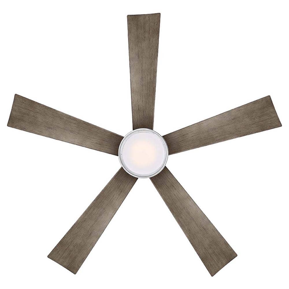 Graphite Weathered Gray 52" Smart Ceiling Fan with LED Light and Remote