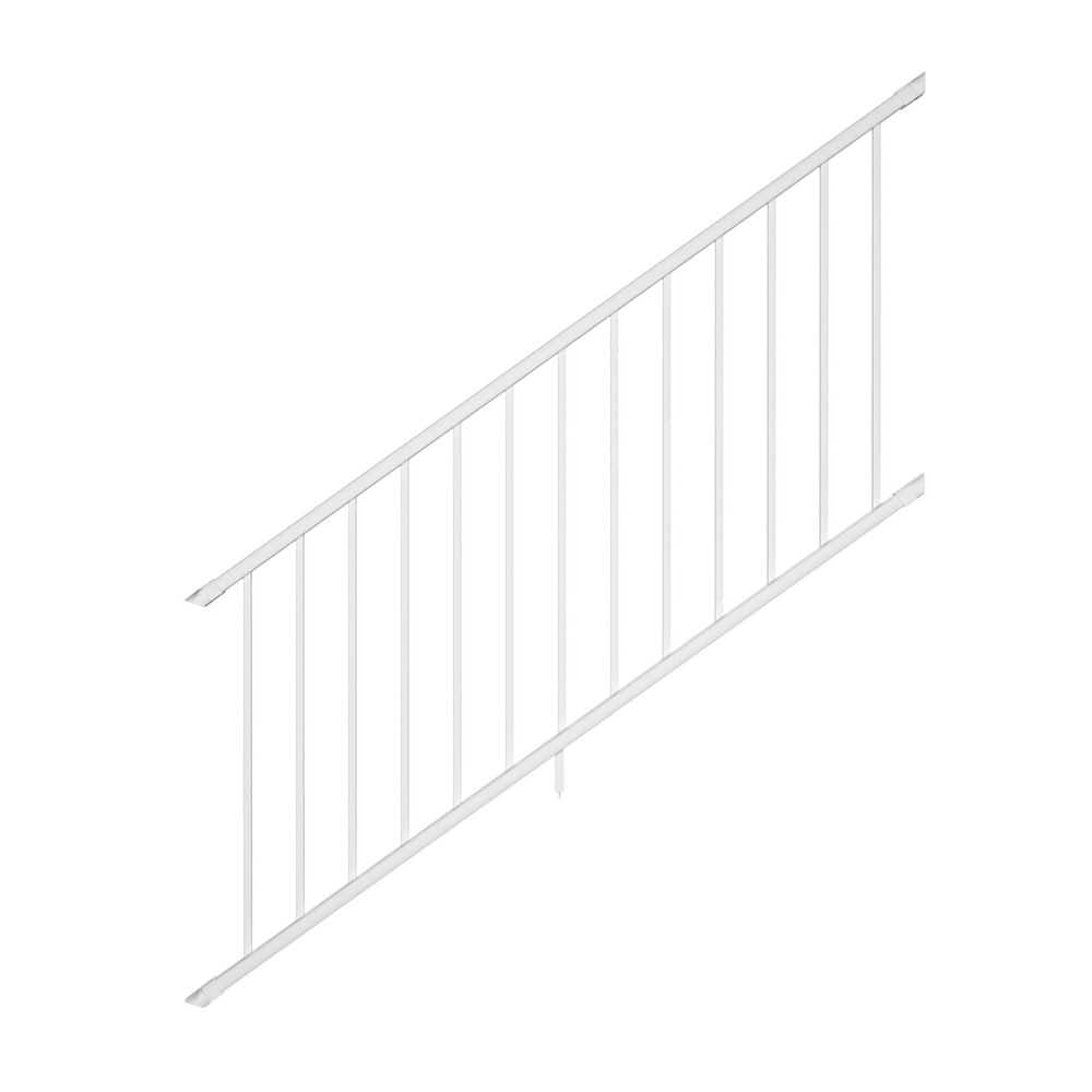 Rapid Rail 6 ft. x 36 in. Textured White Aluminum Deck Stair Railing Kit price history on PriceWatchPro