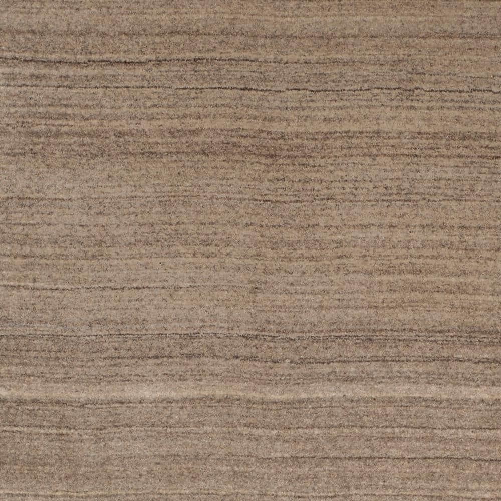 Taupe Hand-Knotted Wool 6' x 9' Area Rug