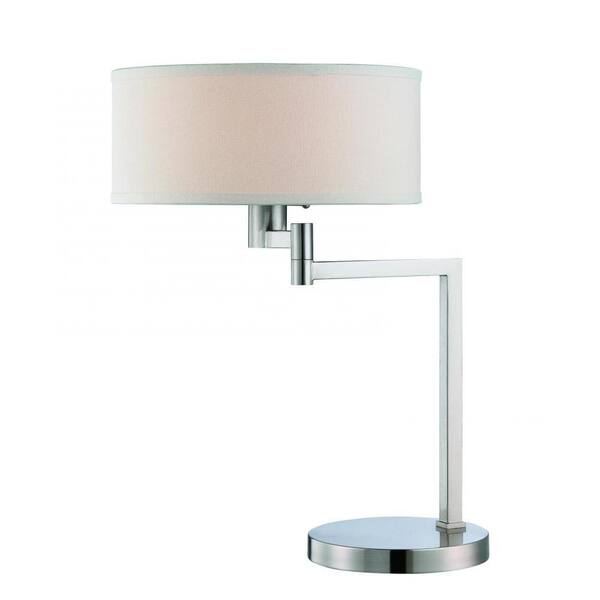 Filament Design 21.5 in. Polished Steel Swing Arm Desk Lamp