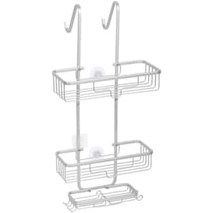 Zenna Home E7803STBB Over-the-Shower Door Caddy Stainless Steel
