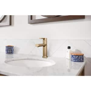 Meena Single Hole Single Handle Bathroom Faucet in Bronzed Gold