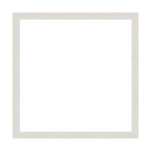 Mirror Makeover Rustic Plank White Narrow 37.25 in. W x 37.25 in. H Bathroom Mirror Frame Border Kit-Fits 36 x 36 mirror