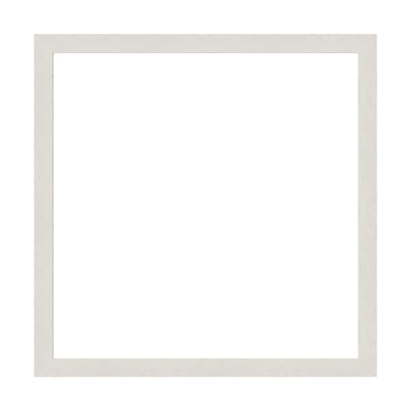 Amanti Art Mirror Makeover Rustic Plank White Narrow 37.25 in. W x 37.25 in. H Bathroom Mirror Frame Border Kit-Fits 36 x 36 mirror