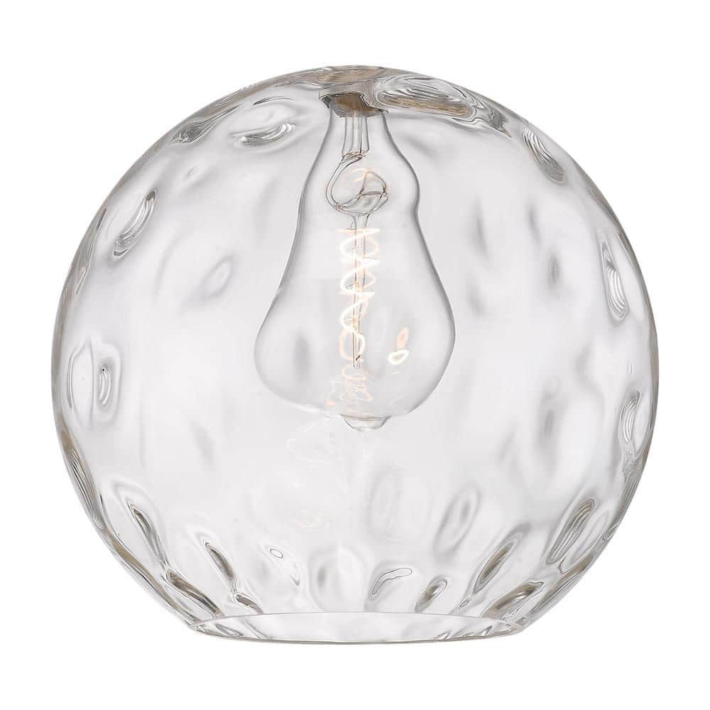 Satin Gold Globe Pendant with Water Glass Shade