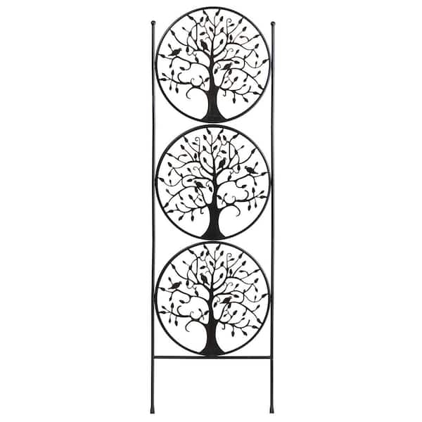 Evergreen Enterprises 80 in. Metal Tree of Life Trio Trellis