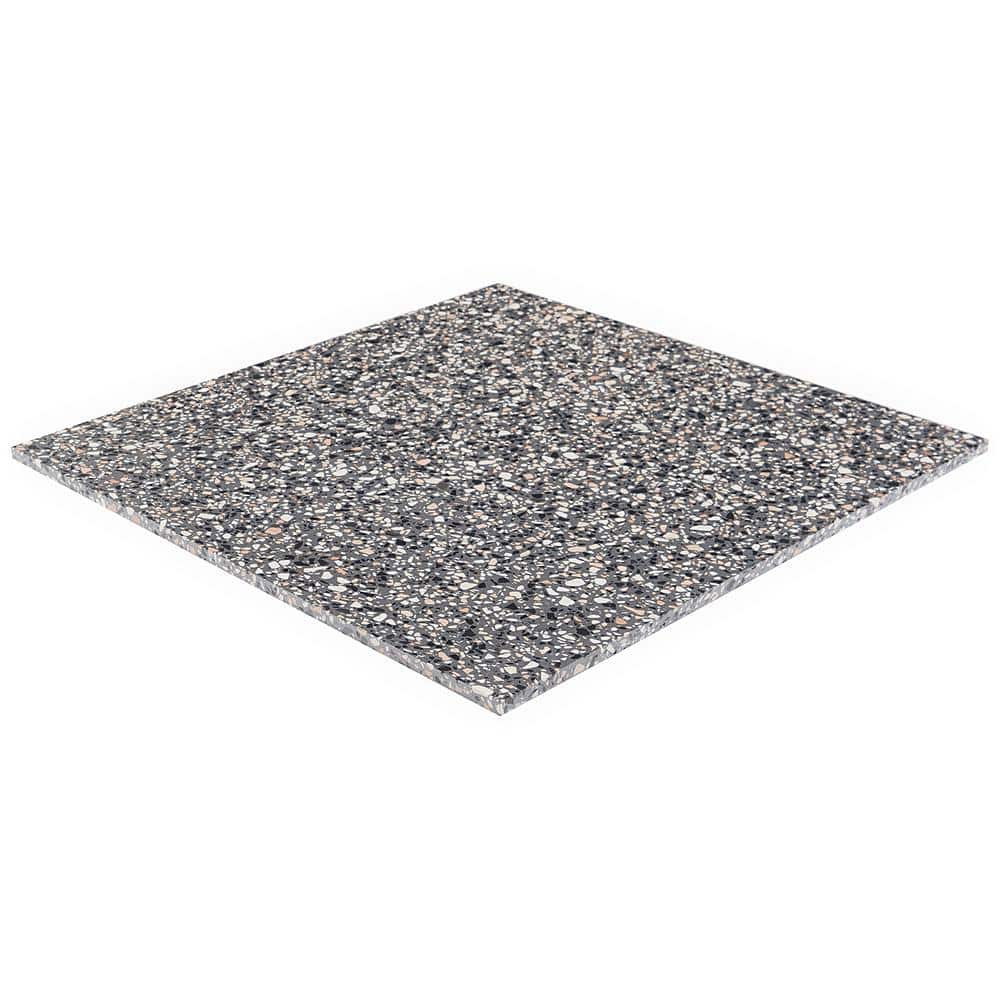 Italia Mora 24-in x 24-in Honed Gray Terrazzo Tile