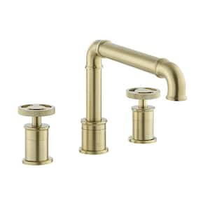 Avallon 8 in. Widespread Double Handle Bathroom Faucet in Brushed Gold