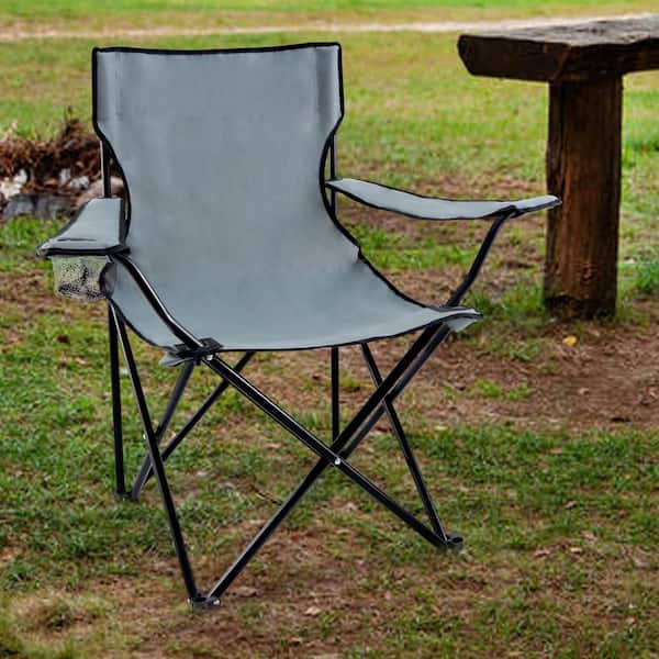 Adult Folding Camping Chair Grey - Buy Online at QD Stores