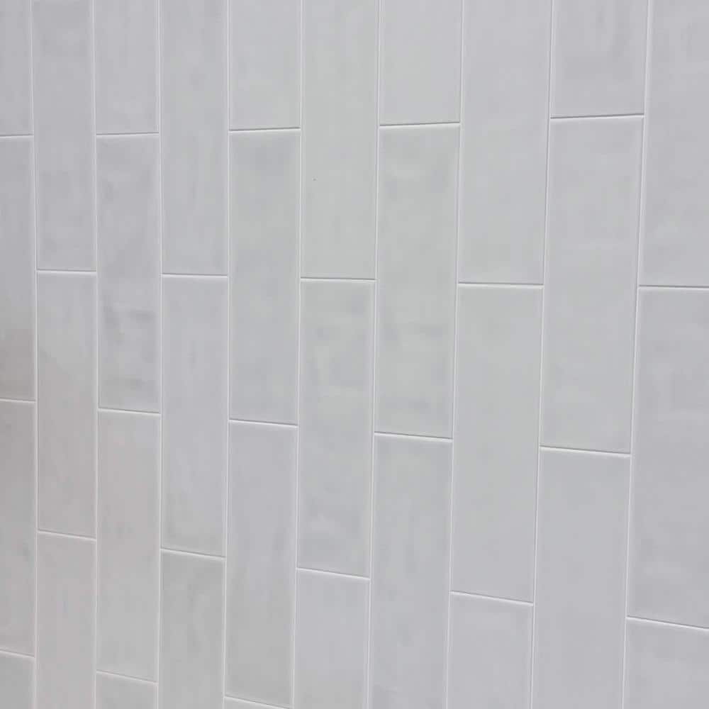 Bedouin Light Gray Gloss Ceramic Subway Wall Tile 3.5" x 12"