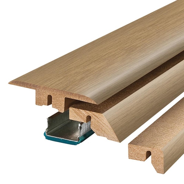 PERFORMANCE ACCESSORIES Harbor 0.75 in. T x 2.37 in. W x 78.7 in. L Textured Wood Look Laminate Moulding/Trim 4 in 1 Molding