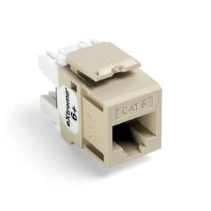 QuickPort Extreme CAT 6 Connectors with T568A/B Wiring, Ivory (25-Pack)