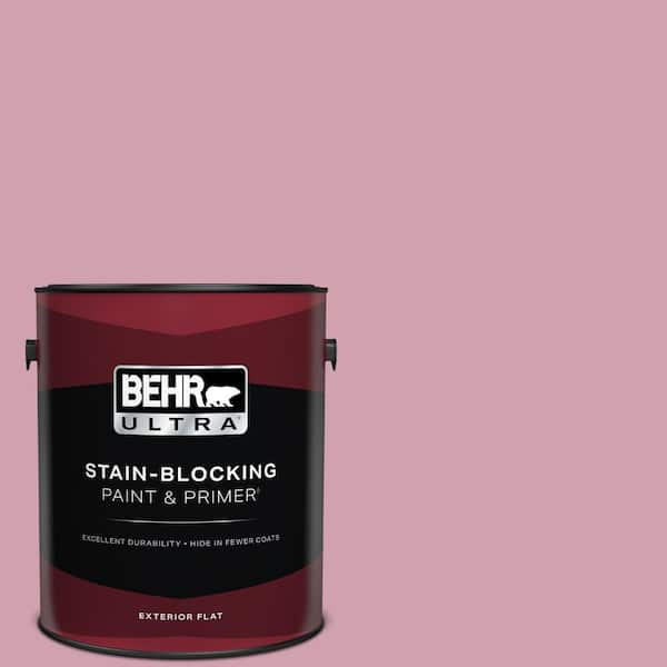 BEHR ULTRA 1 gal. #100C-3 Birthday Candle Flat Exterior Paint & Primer