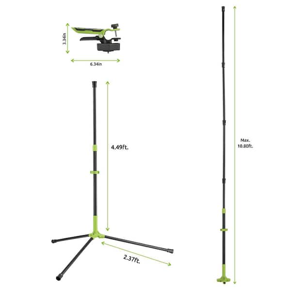 Link2Home Telescopic Portable Tripod for LED Work Light with 2 Clamps, Three Leg