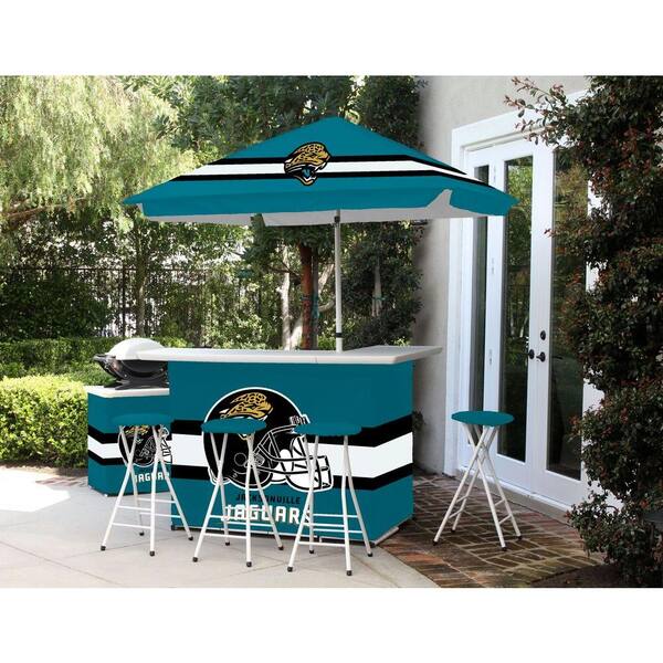 Best of Times Jacksonville Jaguars All-Weather Patio Bar Set with 6 ft. Umbrella