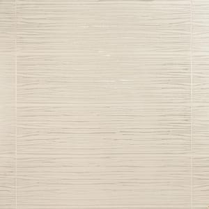 Echo Stream Ivory Textured 11 in. x 40 in. Ceramic Wall Tile (9.36 Sq. ft. / Case)