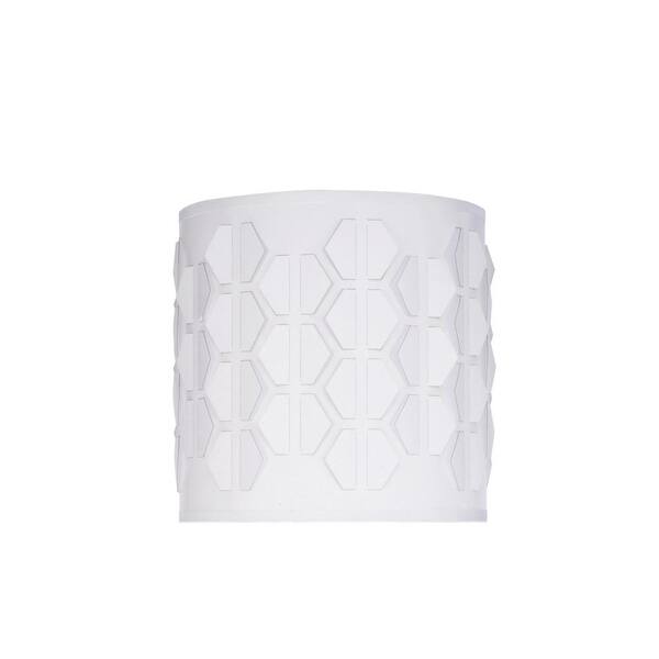 Aspen Creative 58303 Drum/Cylinder Shape UNO Lamp Shade Off White 8"x8"x8" 