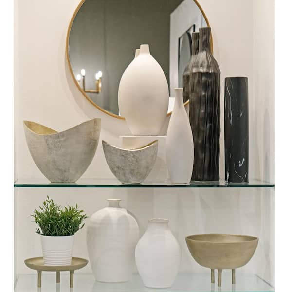 Juniper Ceramic 2 in. Decorative Vase in White - Medium