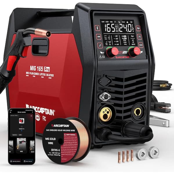 165 Amp 120/240-Volts Electric (DC) Dual Voltage Gas and Gasless MIG Welder