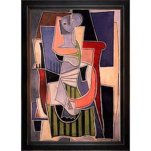 Woman sitting in an armchair by Pablo Picasso Veine D'Or Bronze Angled Framed Oil Painting Art Print 29 in. x 41 in.