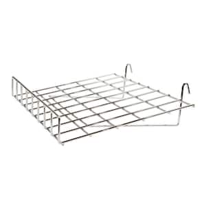 24 in. W x 15 in. D Slant Chrome Wire Shelf with Front Lip (Pack of 4)