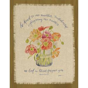 GraceLaced for Carpentree "Be Kind To One Another" Ephesians 4:32" Printed Fringe Canvas on Wood Plaque