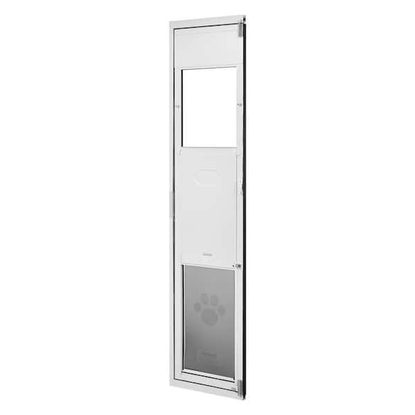 13.6 in. W x 23.6 H Dog Door for Sliding Glass Door,180° Swing-Open Pet Doors, 75 7/8 in. to 80 11/16 in. Adjustable
