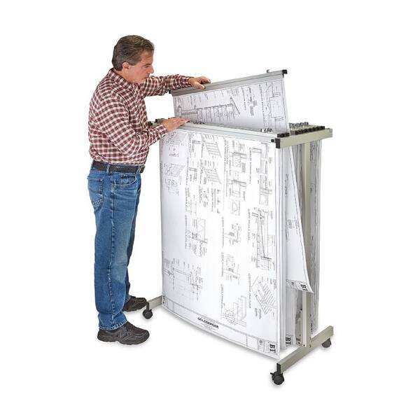 Blueprint Organizor Corrugated Roll File Drawing Display Print Art Storage  Bin 