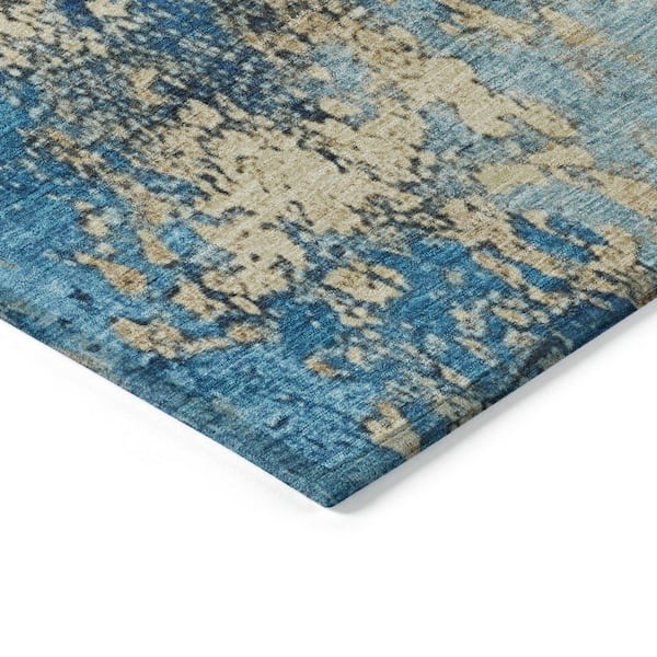 Chantille Machine Washable Indoor/Outdoor Abstract ACN1789 Blue 8 ft. x 10 ft. Area Rug