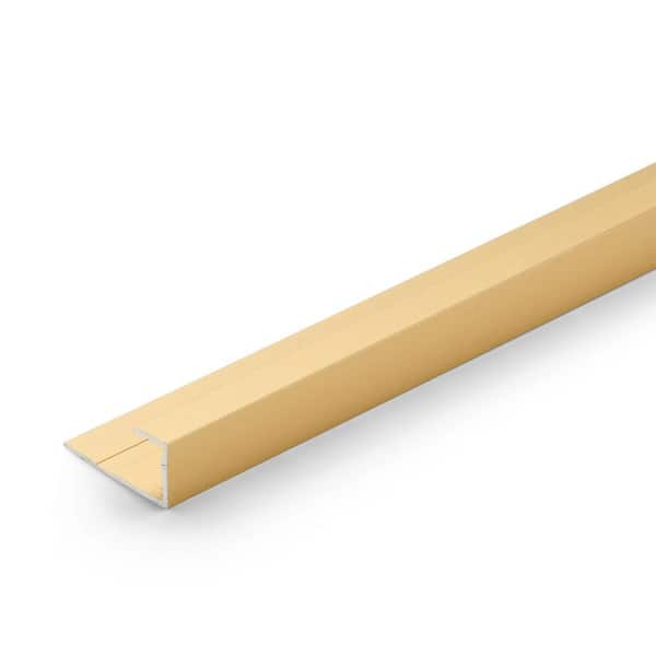 Satin Gold 8mm x 36in Aluminum Square Floor Transition Strip