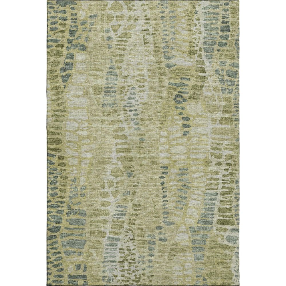 Mayfield Premium Machine Washable Abstract AMF2382 Aloe 8 ft. x 10 ft. Area Rug price history on PriceWatchPro