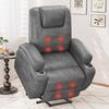 LACOO Gray Leather Power Lift Standard (No Motion) Recliner with Power Lift T-LR84LMP4