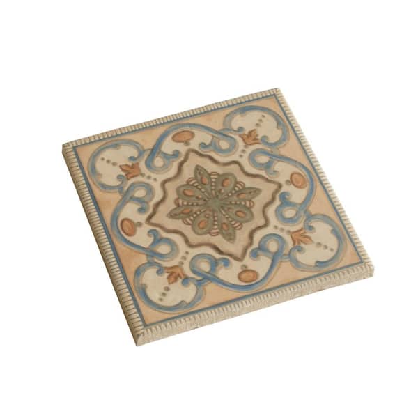 Terralis 6 in. x 6 in. Matte Taupe-Blue Terracotta Porcelain Square Wall and Floor Tile Sample
