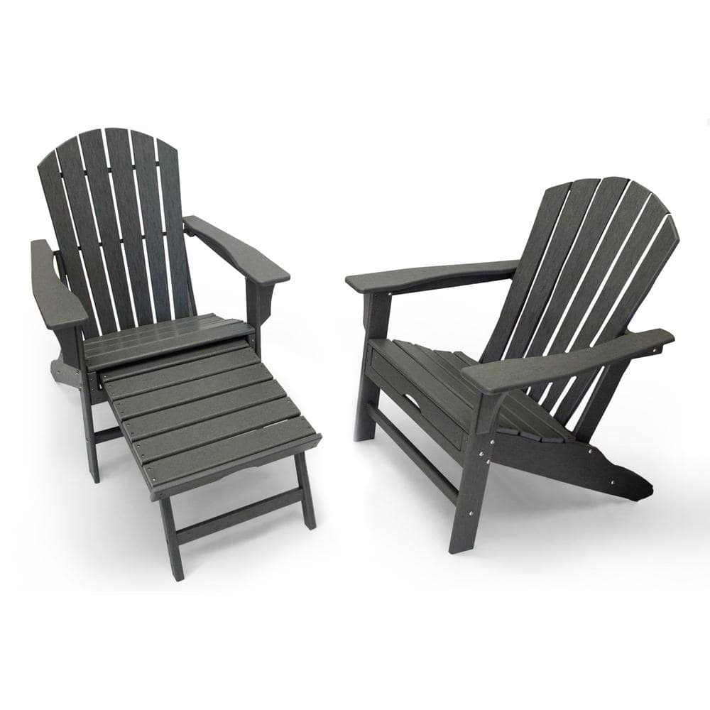 dark grey plastic adirondack chairs