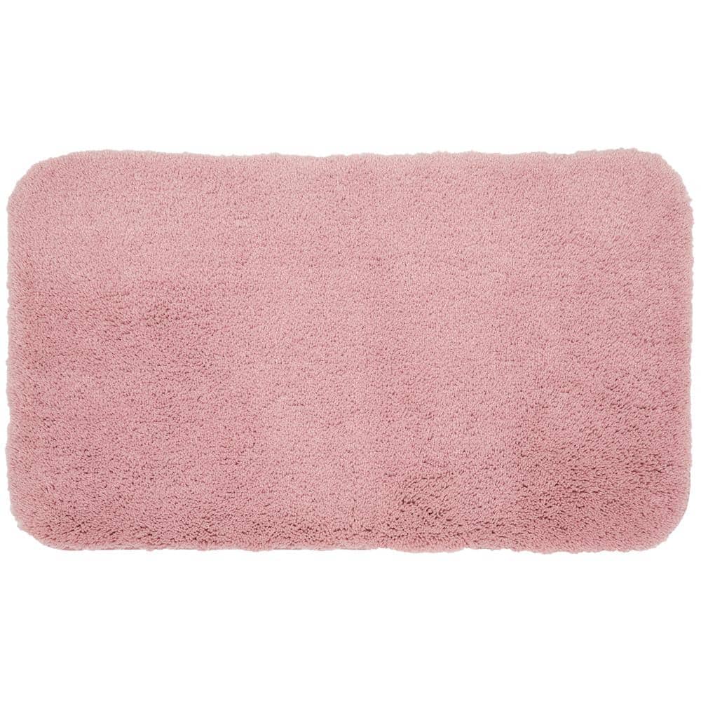 MODERN THREADS 2-Pack Solid Loop Cotton 21x34 inch Bath Mat Set with non- slip backing Dusty Rose 5CN2KBTE-RSE-ST - The Home Depot