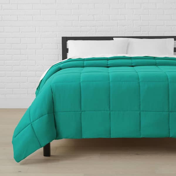 StyleWell Emerald Coast Green Microfiber Twin Comforter