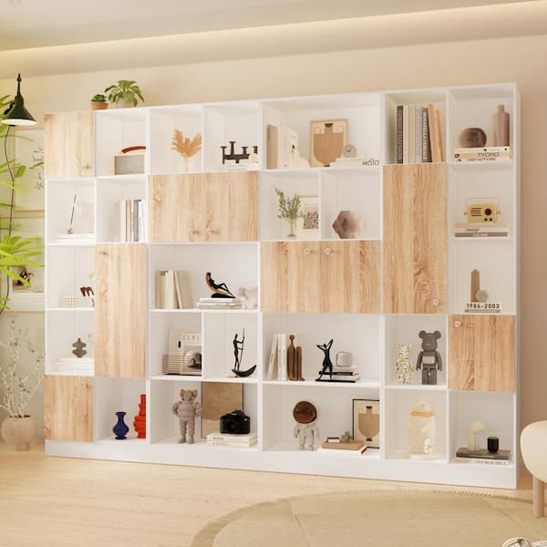 FUFU&GAGA White Wood 4 in 1 Combination Accent Storage