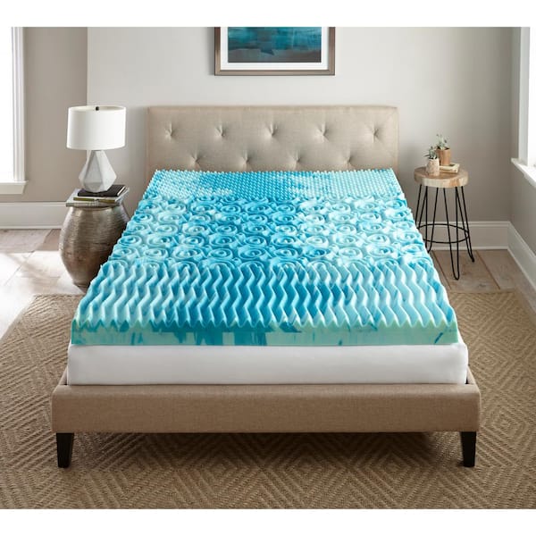 Boyd Sleep 4 in. Full Cooling Gel 7-Zone Memory Foam Mattress Topper, Medium Firm Support