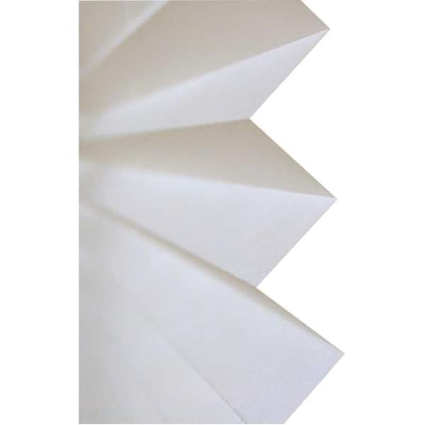 4-Pack Mounted W x 90 in White Paper Light Filtering Pleated Shade L 48 in 