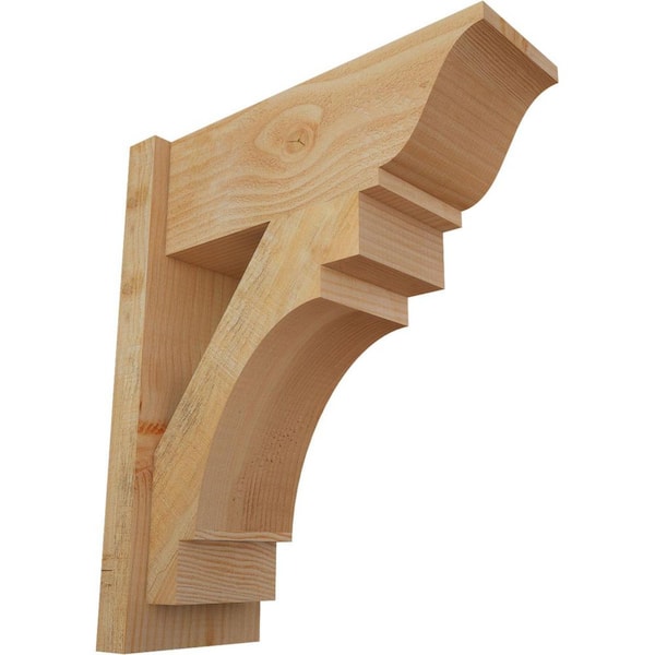 Ekena Millwork 8 in. x 24 in. x 20 in. Douglas Fir Merced Traditional Rough Sawn Outlooker